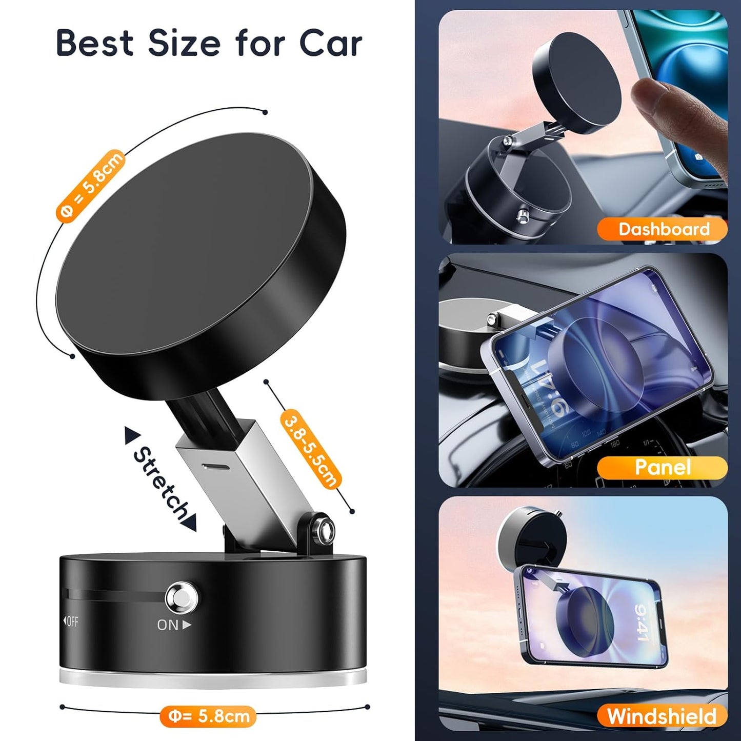 Zebro Vacuum Magnetic Suction Phone Holder